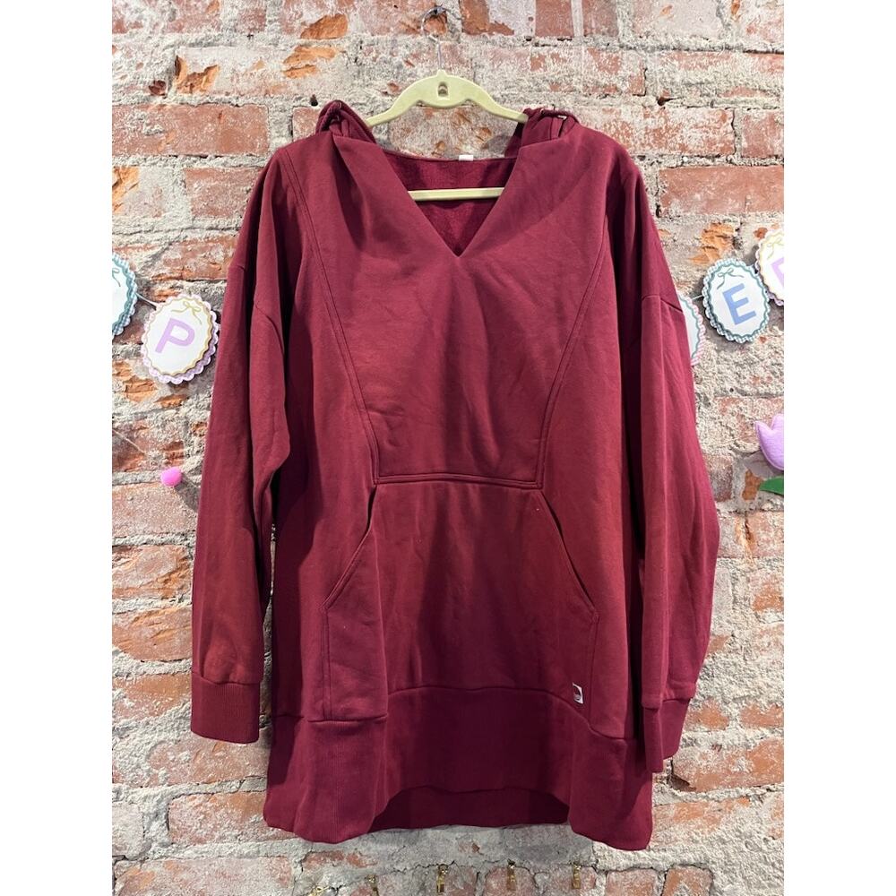 Daily Practice by Anthropologie V-Neck Hoodie Sweatshirt Oversized